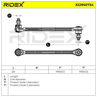 Stabilizer Link RIDEX 3229S0734 3229S0734 - photo 6