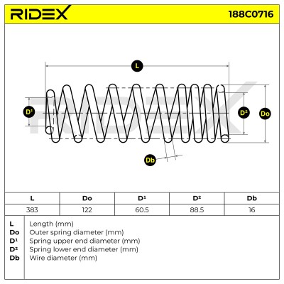 Suspension Spring RIDEX 188C0716 188C0716 - photo 5