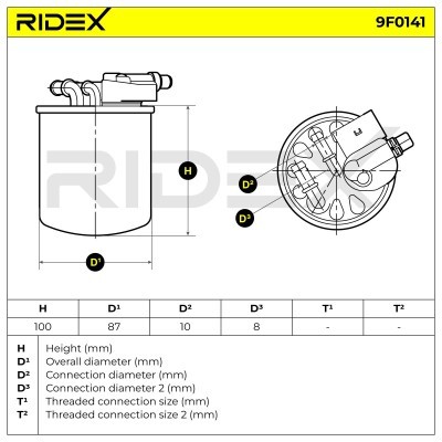 Fuel Filter RIDEX 9F0141 9F0141 - photo 6