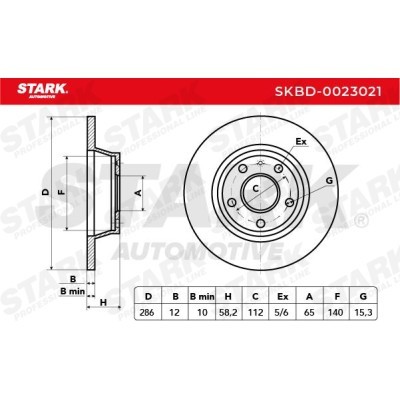 Brake Disc Stark SKBD-0023021 SKBD-0023021 - photo 3