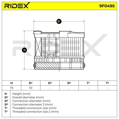 Fuel Filter RIDEX 9F0495 9F0495 - photo 6