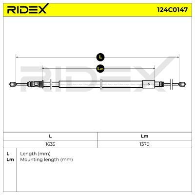 Cable Pull, Parking Brake RIDEX 124C0147 124C0147 - photo 6