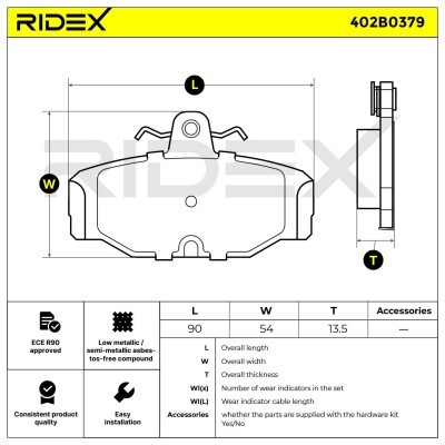 Brake Pads Set RIDEX 402B0379 402B0379 - photo 4