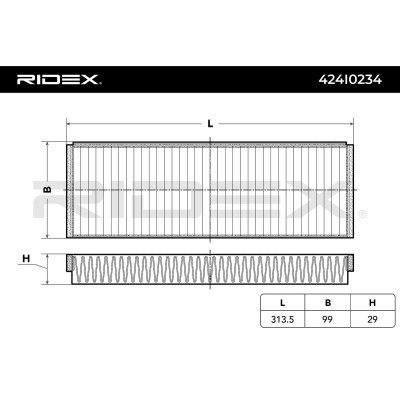 Cabin Air Filter RIDEX 424I0234 424I0234 - photo 2