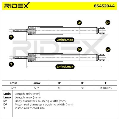 Shock Absorber RIDEX 854S2044 854S2044 - photo 6