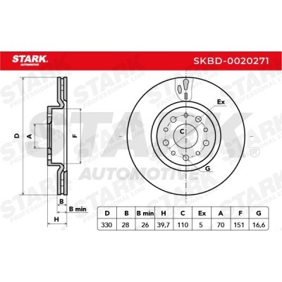 Brake Disc Stark SKBD-0020271 SKBD-0020271 - photo 5