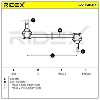 Stabilizer Link RIDEX 3229S0503 3229S0503 - photo 7
