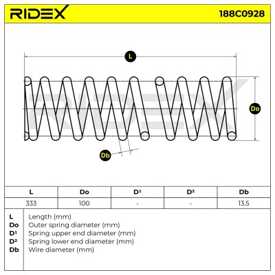 Suspension Spring RIDEX 188C0928 188C0928 - photo 5