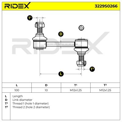 Stabilizer Link RIDEX 3229S0266 3229S0266 - photo 5