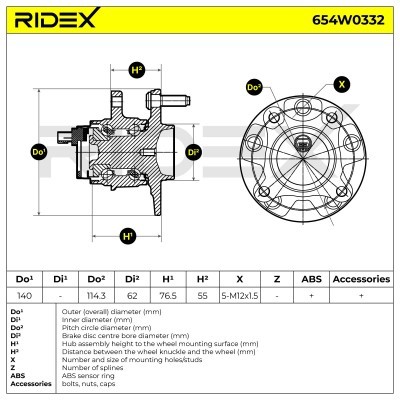 Wheel Bearing RIDEX 654W0332 654W0332 - photo 8