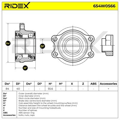 Wheel Bearing RIDEX 654W0566 654W0566 - photo 7