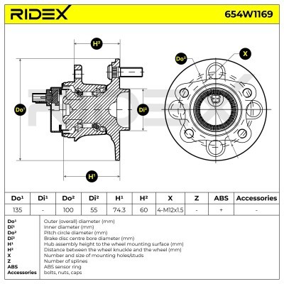 Wheel Bearing RIDEX 654W1169 654W1169 - photo 7