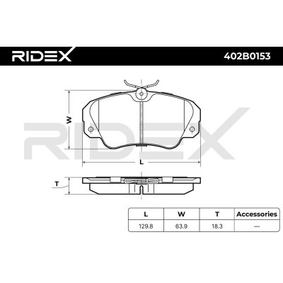 Brake Pads Set RIDEX 402B0153 402B0153 - photo 11