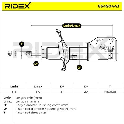 Shock Absorber RIDEX 854S0443 854S0443 - photo 7