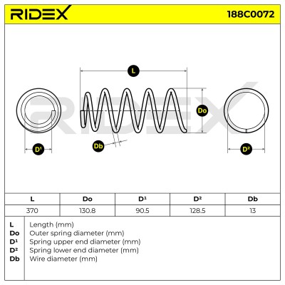 Suspension Spring RIDEX 188C0072 188C0072 - photo 4