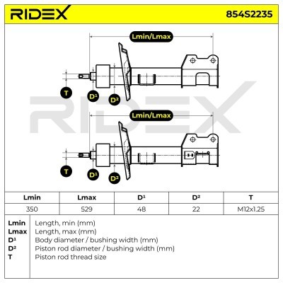 Shock Absorber RIDEX 854S2235 854S2235 - photo 6