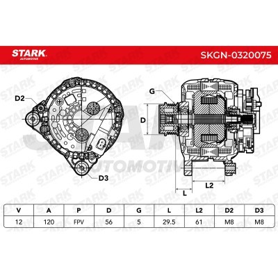 Alternator Stark SKGN-0320075 SKGN-0320075 - photo 6
