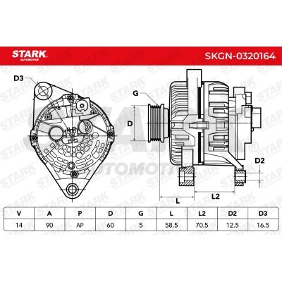 Alternator Stark SKGN-0320164 SKGN-0320164 - photo 6