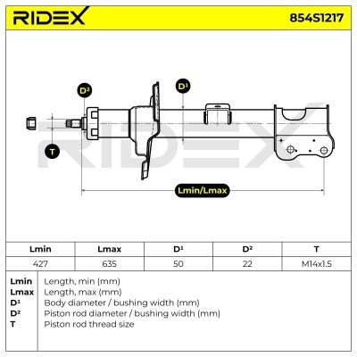 Shock Absorber RIDEX 854S1217 854S1217 - photo 7