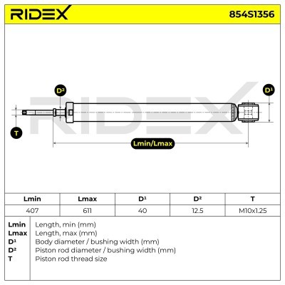 Shock Absorber RIDEX 854S1356 854S1356 - photo 6