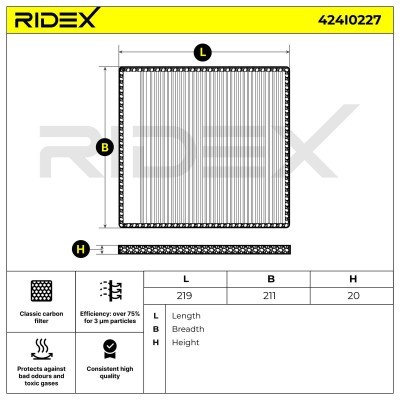 Cabin Air Filter RIDEX 424I0227 424I0227 - photo 6