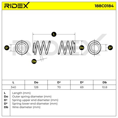 Suspension Spring RIDEX 188C0184 188C0184 - photo 5