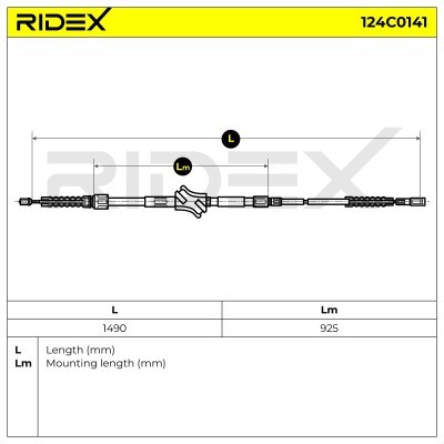 Cable Pull, Parking Brake RIDEX 124C0141 124C0141 - photo 6