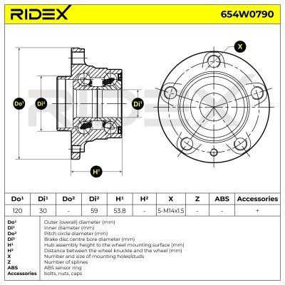 Wheel Bearing RIDEX 654W0790 654W0790 - photo 5