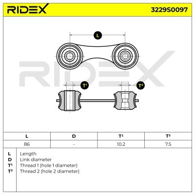 Stabilizer Link RIDEX 3229S0097 3229S0097 - photo 4