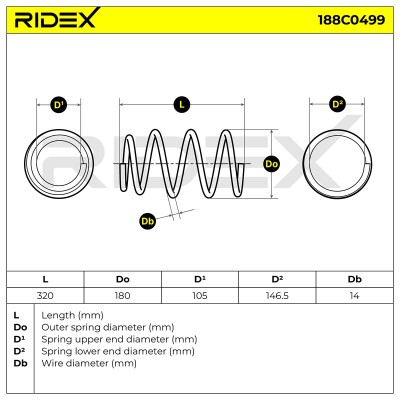 Suspension Spring RIDEX 188C0499 188C0499 - photo 5