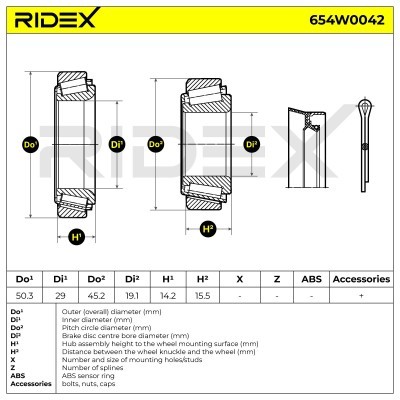 Wheel Bearing RIDEX 654W0042 654W0042 - photo 3