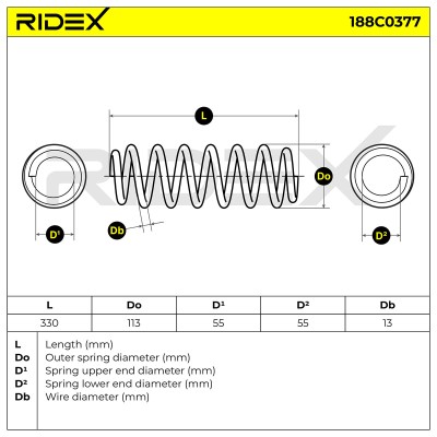 Suspension Spring RIDEX 188C0377 188C0377 - photo 7