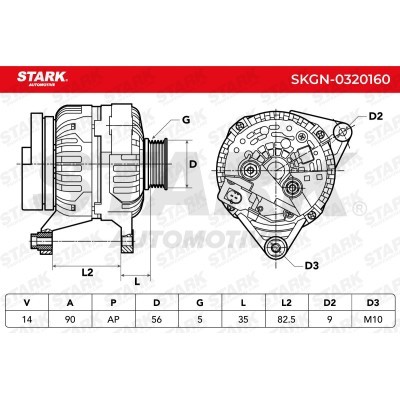 Alternator Stark SKGN-0320160 SKGN-0320160 - photo 7