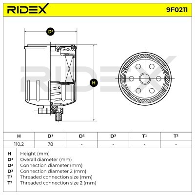 Fuel Filter RIDEX 9F0211 9F0211 - photo 5