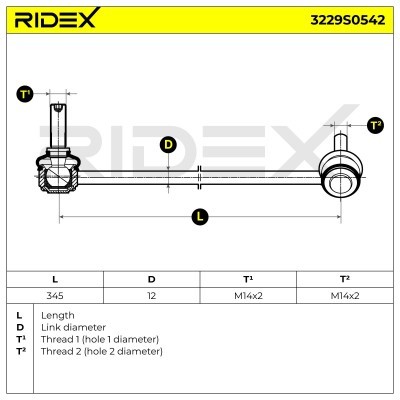 Stabilizer Link RIDEX 3229S0542 3229S0542 - photo 7