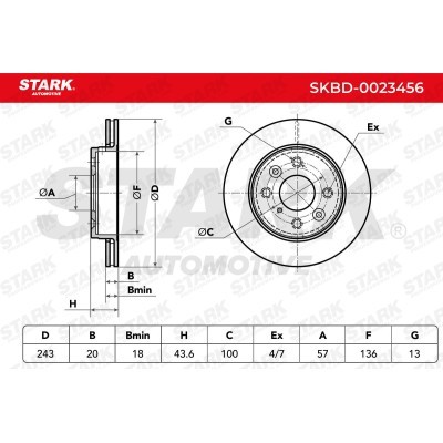 Brake Disc Stark SKBD-0023456 SKBD-0023456 - photo 2