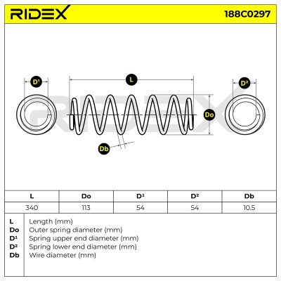 Suspension Spring RIDEX 188C0297 188C0297 - photo 5