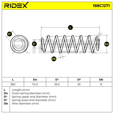 Suspension Spring RIDEX 188C1271 188C1271 - photo 4