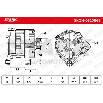 Alternator Stark SKGN-0320868 SKGN-0320868 - photo 5