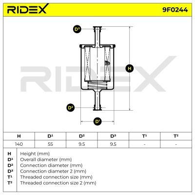 Fuel Filter RIDEX 9F0244 9F0244 - photo 5
