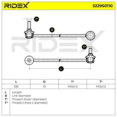 Stabilizer Link RIDEX 3229S0110 3229S0110 - photo 6