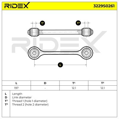 Stabilizer Link RIDEX 3229S0261 3229S0261 - photo 5