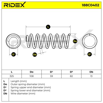 Suspension Spring RIDEX 188C0402 188C0402 - photo 5