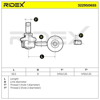 Stabilizer Link RIDEX 3229S0655 3229S0655 - photo 5
