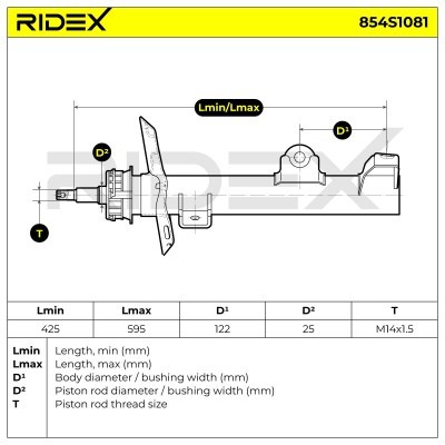 Shock Absorber RIDEX 854S1081 854S1081 - photo 6