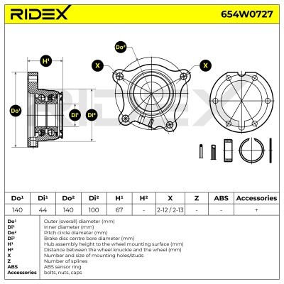 Wheel Bearing Kit RIDEX 654W0727 654W0727 - photo 6