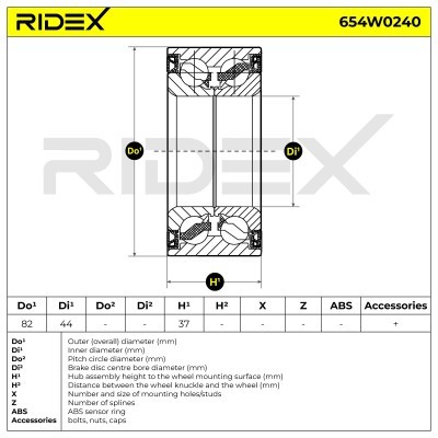Wheel Bearing RIDEX 654W0240 654W0240 - photo 3