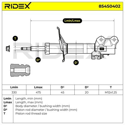 Shock Absorber RIDEX 854S0402 854S0402 - photo 11