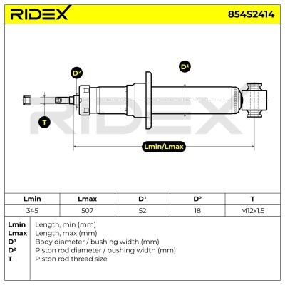 Shock Absorber RIDEX 854S2414 854S2414 - photo 8