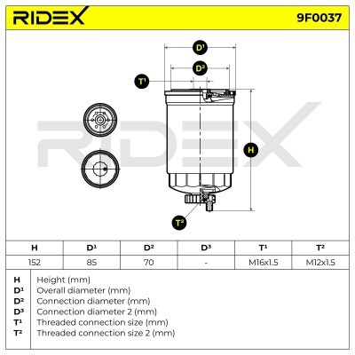 Fuel Filter RIDEX 9F0037 9F0037 - photo 5
